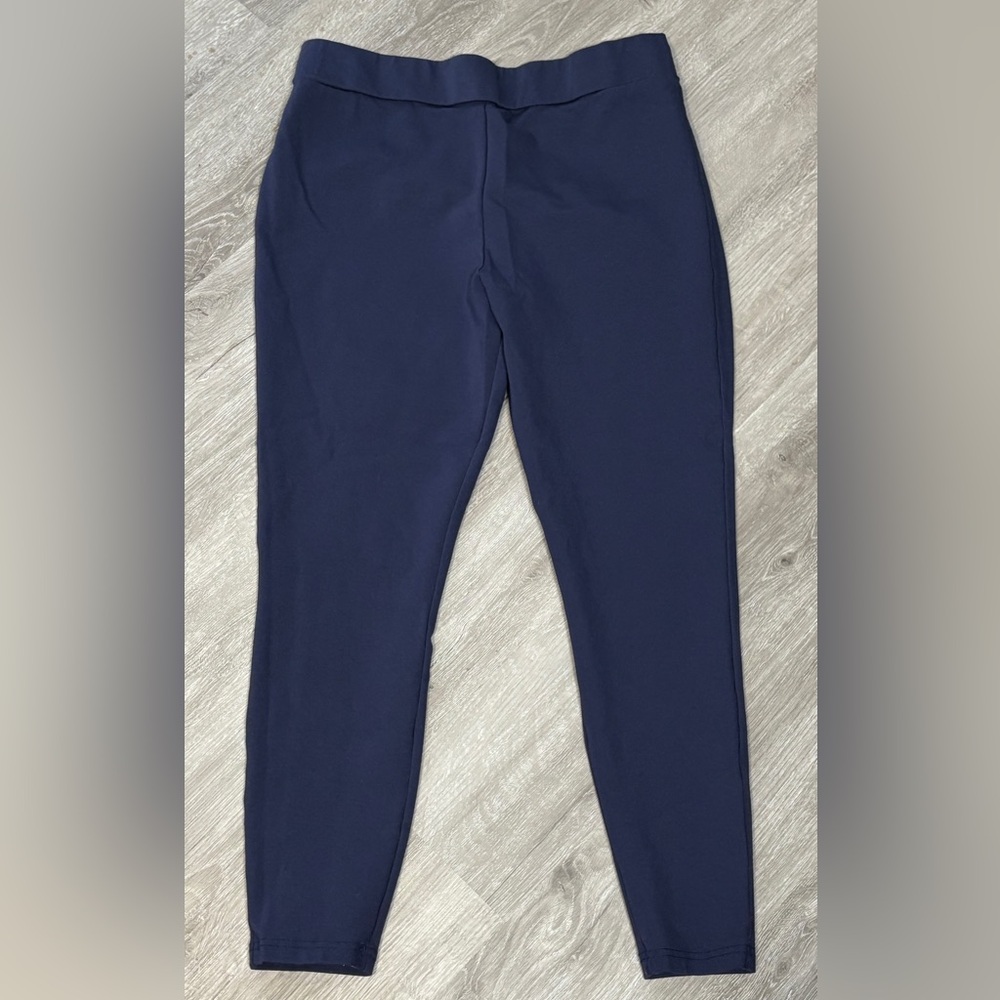 FAT FACE TROUSERS Sz US 10‎ WOMENS TAPERED STRETCHY SWEAT PANT Navy Blue